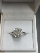 1ct Cushion cut diamond Solitaire Halo style ring,1ct i colour vs clarity cushion cut diamond,