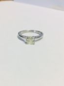 1.02ct Radiant diamond solitaire ring,1.02ct Radiant cut diamond si2 clarity K colour,3gms