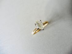 1.01ct Pearshape Diamond,excellent cut and symmetry,H colour si3 clarity,18ct yellow gold setting