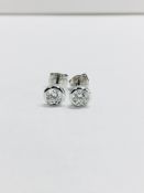 1ct diamond Earrings,vs clarity i colour ,18ct white gold setting ,2.5gms 18ct white gold,uk