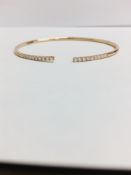 18ct yellow diamond bangle,0.32ct g colour vs clarity natural diamonds,3.6gms 18ct rose gold,uk