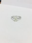 Platinum diamond solitaire Ring,0.82ct natural oval diamond vs 2 clarity,j colour,top cut,symmetry,