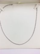 9.50ct diamond necklace,150 natural diamonds h colour si3 clarity Belgium cut ,17.75gms 18ct white