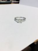 1.01ct Brilliant cut diamond,H colour I2 clarity,platinum 4 claw setting 3.5gms,uk hallmark London,