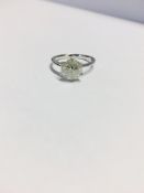 2.20ct brilliant cut diamond,I2 clarity k colour,8 claw platinum setting,4gms platinum 950,uk