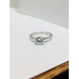 Platinum 0.50ct diamond solitaire ring,0.50ct vs grade h colour (enhanced) ,platinum mount 2.8gms ,