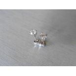 diamond stud earrings 0.30ct i colour ,si2 clarity set in 9ct white gold 1.8gms