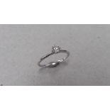 0.20ct diamond solitaire ring. Brilliant cut diamond. H/I colour and si2 clarity. 4 claw setting