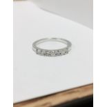 18ct white gold pink diamond and white diamond eternity ring ,(Daughter ring),4x0.05ctpink