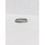 Platinum Diamond full eternity ring,1ct total diamond weight,h colour si3 clarity,5.70gms platinum