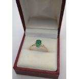 10Ct American Gold & Emerald Ring