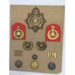 Group Of Original Royal Marines Military Cap Badges