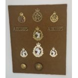 Group Of Original Corps Military Cap Badges