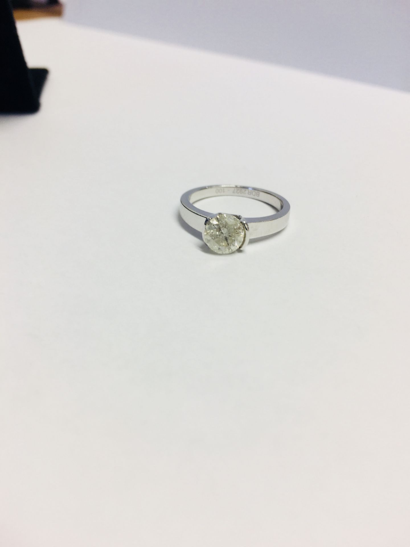 1ct brilliant cut diamond solitaire ring,diamond is L colour i2 clarity,platinum mount uk London