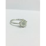 1.50ct diamond solitaire set in 18ct gold. Brilliant cut diamond, h colour and i1 clarity.4 claw