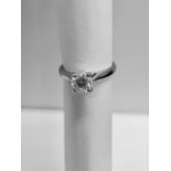 1.30CT Natural brilliant cut diamond, H colour si3 clarity good cut 18ct white gold setting 3.5gms,