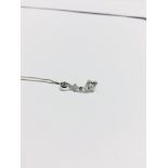 18ct diamond drop pendant ,0.60ct diamonds (0.50ct and 0.10ct) 2gms 18ct white gold ,uk hallmark