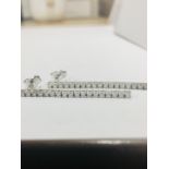 18ct diamond drop earrings 1.10ct diamond,18x0.03ct h si grade diamonds,2.19gms 18ct white gold uk