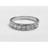 18ct white gold eternity ring 0.70ct ,0.70ct h si2 clarity diamonds.3gms 18ct white gold uk