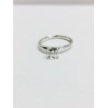 Platinum Diamond solitaire ring,1ct cushion cut natural diamond,I colour si clarity,platinum setting