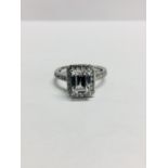 1.2ct diamond solitaire ring set with an emerald cut diamond, H colour and S1 clarity. Set in a