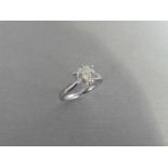 1.16ct Diamond solitaire ring with a brilliant cut diamond, H colour and si3 clarity. Set in