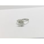 2.08ct brilliant cut diamond,h colour i1 clarity (enhanced),platnum 6 claw setting 4gms,uk