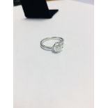 1.00ct diamond solitaire ring,1.00ct G colour si2 clarity (enhanced ) ,18ct white 3.5gms uk hallmark