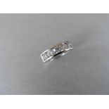 1.30ct diamond eternity ring,0.25ct x5 brilliant cut si2 clarity,i colour,4.5gms 18ct white gold ,uk