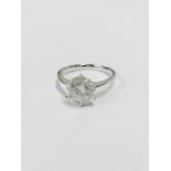 2.55ct diamond solitaire ring platinum,2.55ct h colour i1 clarity (enhanced) 3.8gms platinum uk