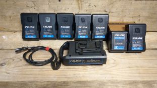 FxLion 14.8V V-Lock Battery Kit 7 Batteries 1x Charger