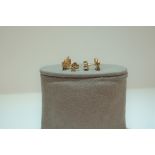 Rose and Gold studs with Amerthyst to centre