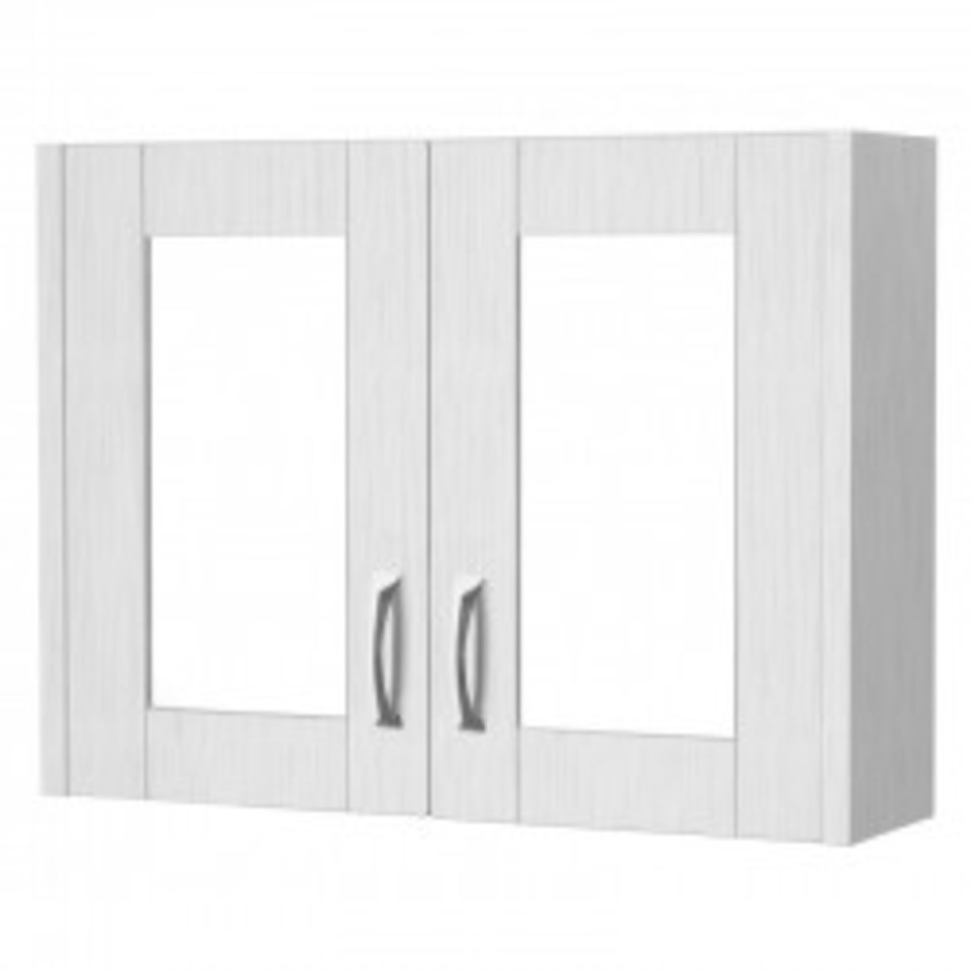 5x 800 2-Door Mirror Unit. White Ash