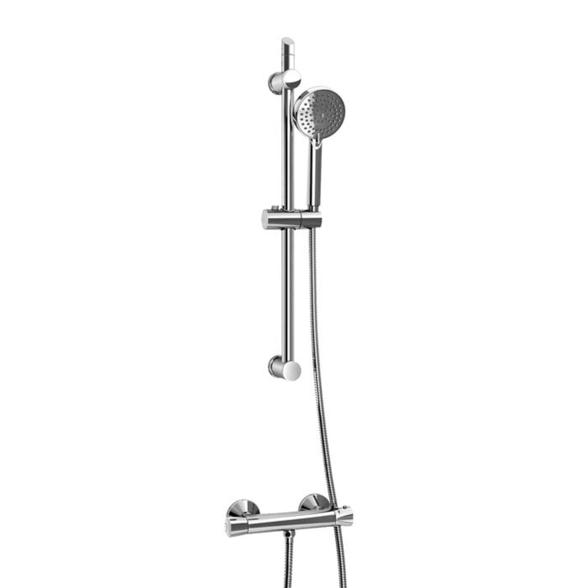 (MW43) Round Adjustable Multi Function Bar Mixer Kit Thermostatic benefits allows complete control - Image 2 of 2