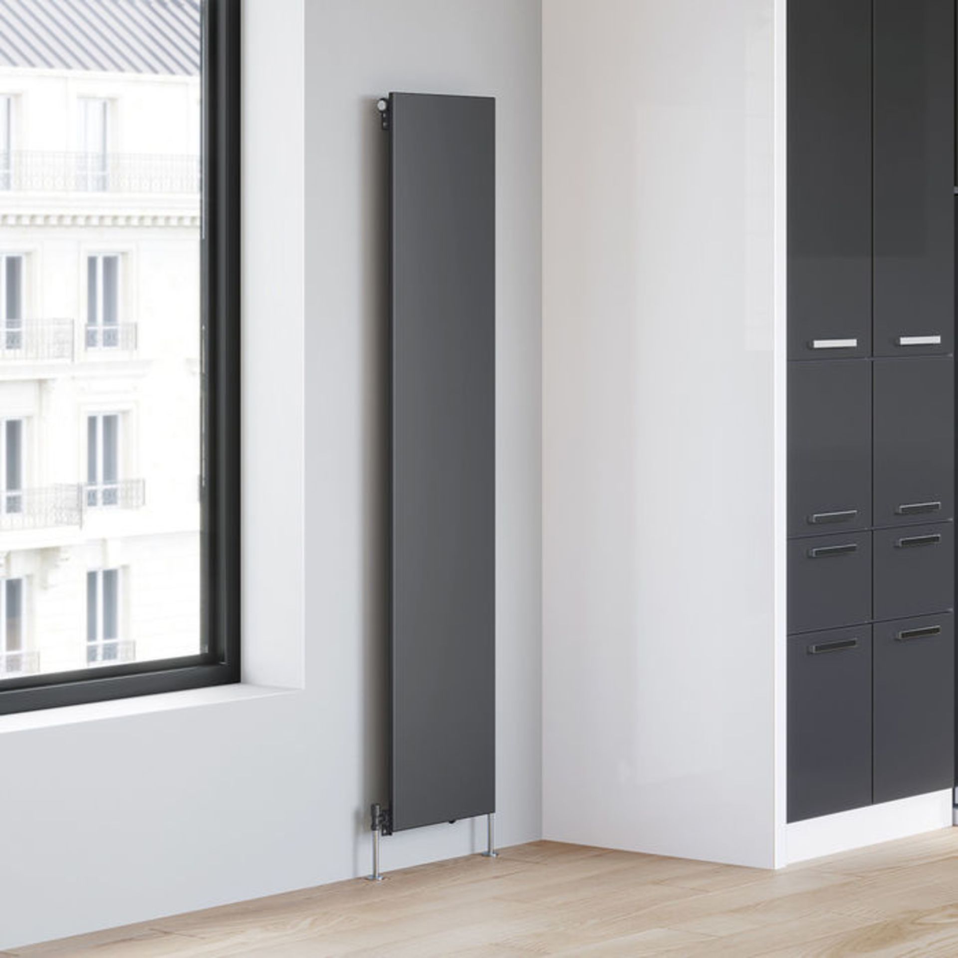 (MW24) 1800x380 Ultra Slim Anthracite Radiator. RRP £309.99. Made from low carbon steel with a - Image 3 of 6