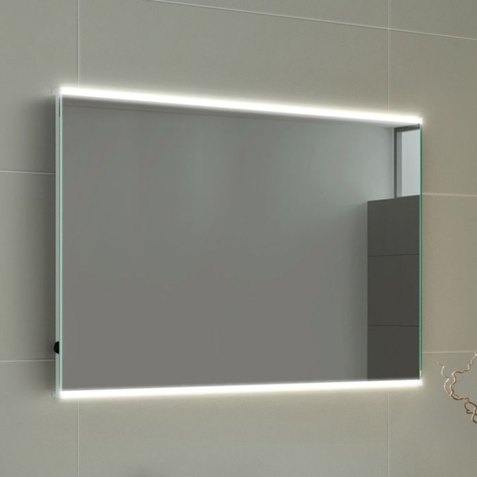 (MW91) 500x700mm Denver Illuminated LED Mirror - Battery Operated. Energy saving controlled On / Off - Image 2 of 5