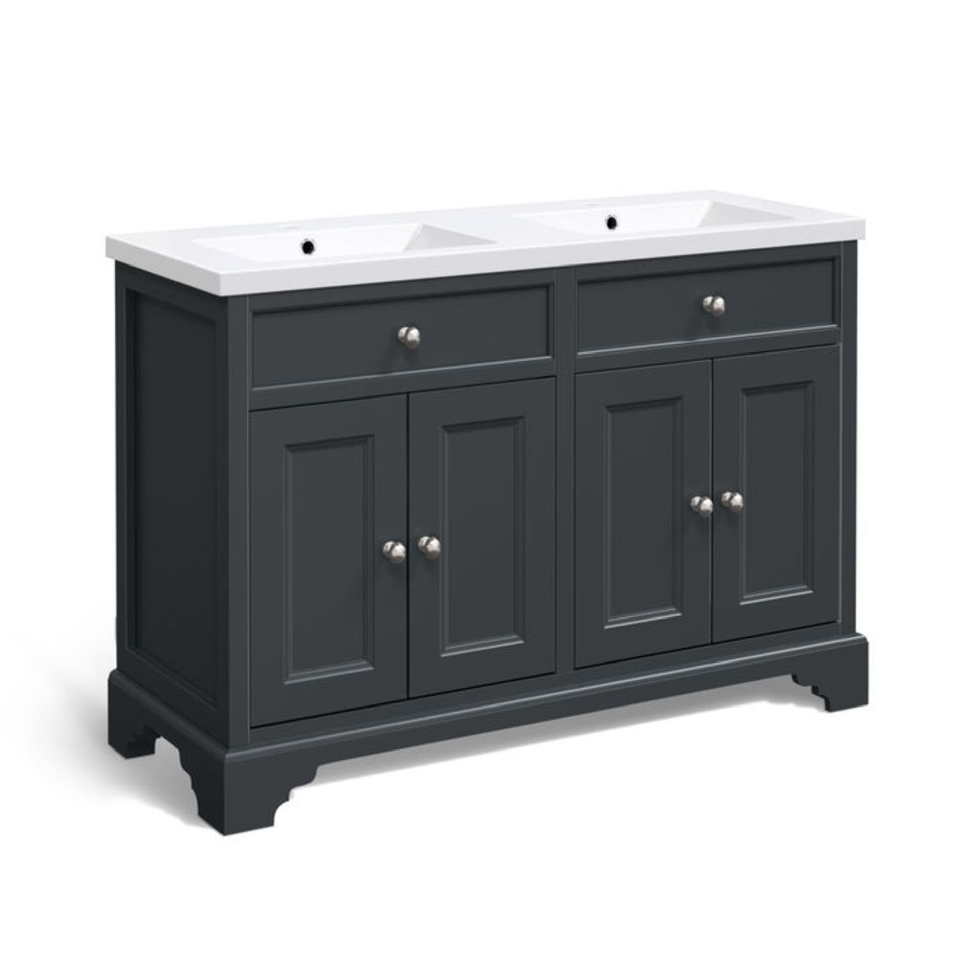 (MW2) 1200mm Loxley Charcoal Double Basin Vanity Unit - Floor Standing. Comes complete with basin. - Image 5 of 6