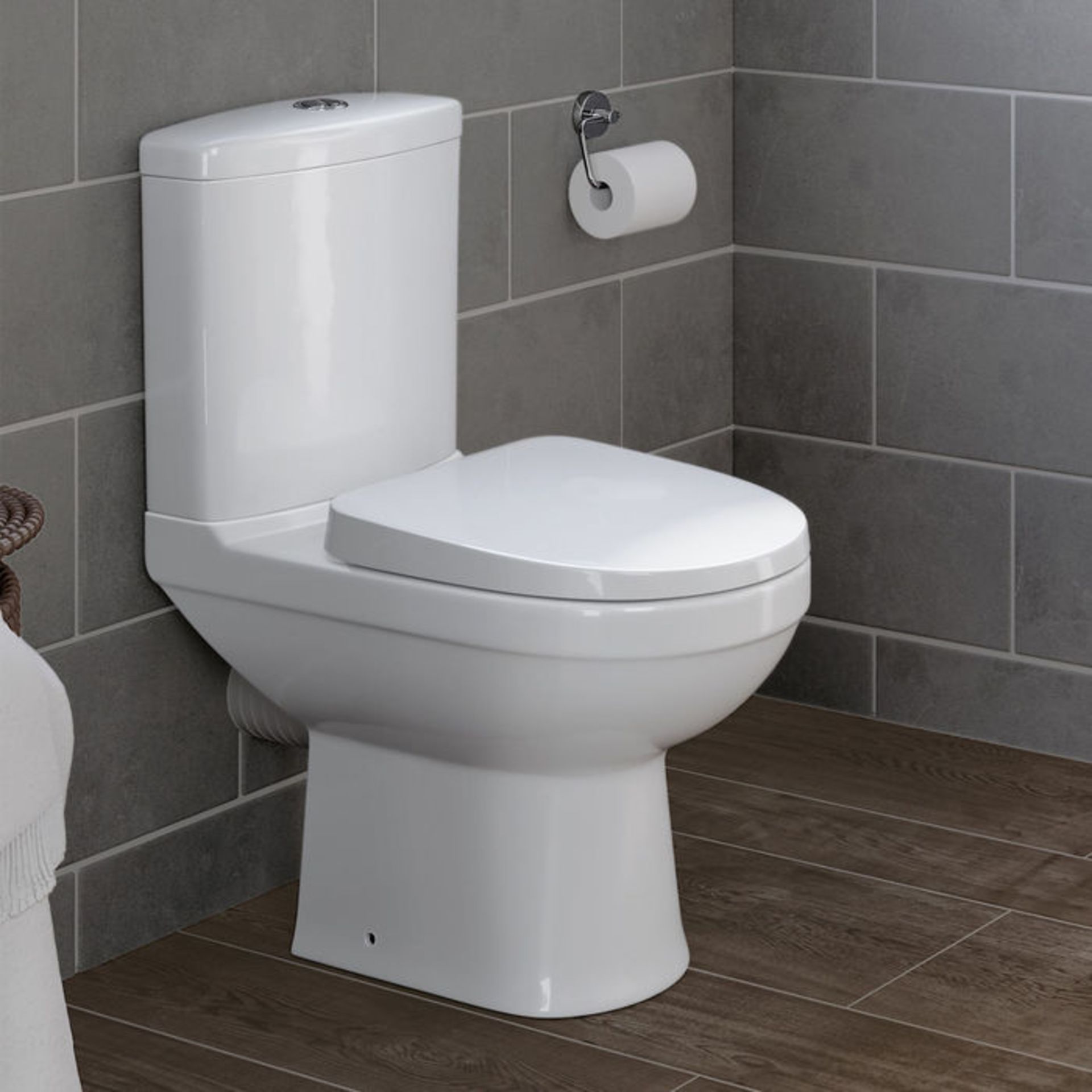 (MW31) Sabrosa II Close Coupled Toilet & Cistern inc Soft Close Seat. Made from White Vitreous China