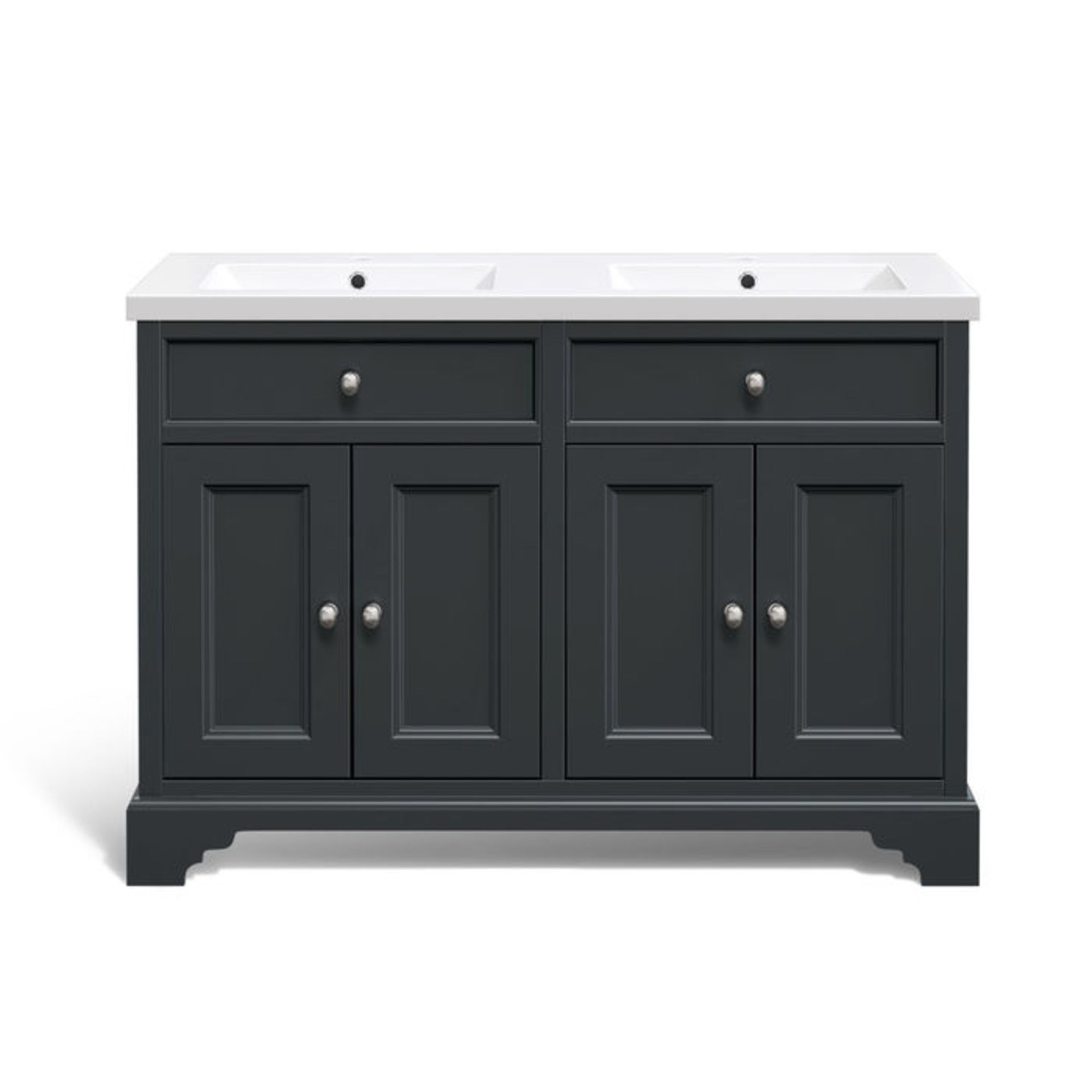 (MW2) 1200mm Loxley Charcoal Double Basin Vanity Unit - Floor Standing. Comes complete with basin. - Image 6 of 6