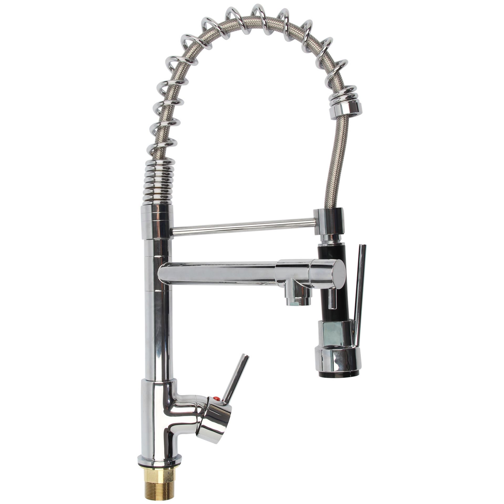 (MW191) Bentley Modern Monobloc Chrome Brass Pull Out Spray Mixer Tap. RRP £349.99. This tap is from - Bild 4 aus 6