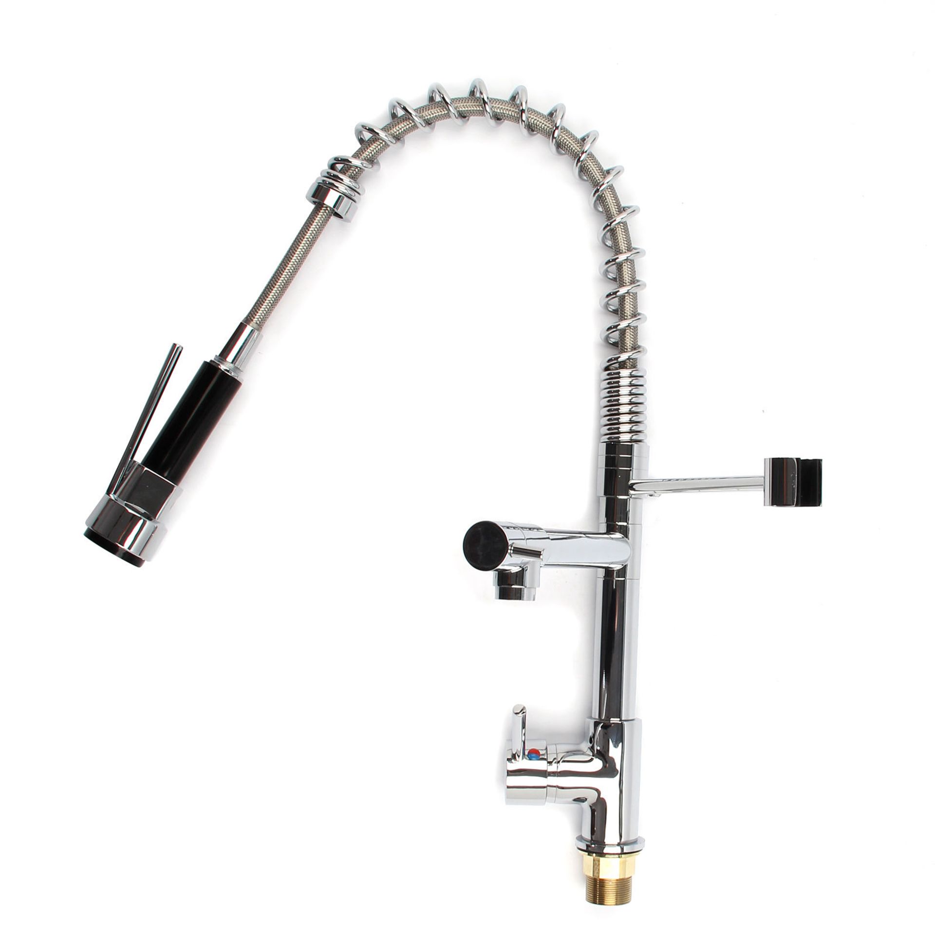 (MW191) Bentley Modern Monobloc Chrome Brass Pull Out Spray Mixer Tap. RRP £349.99. This tap is from - Bild 3 aus 6