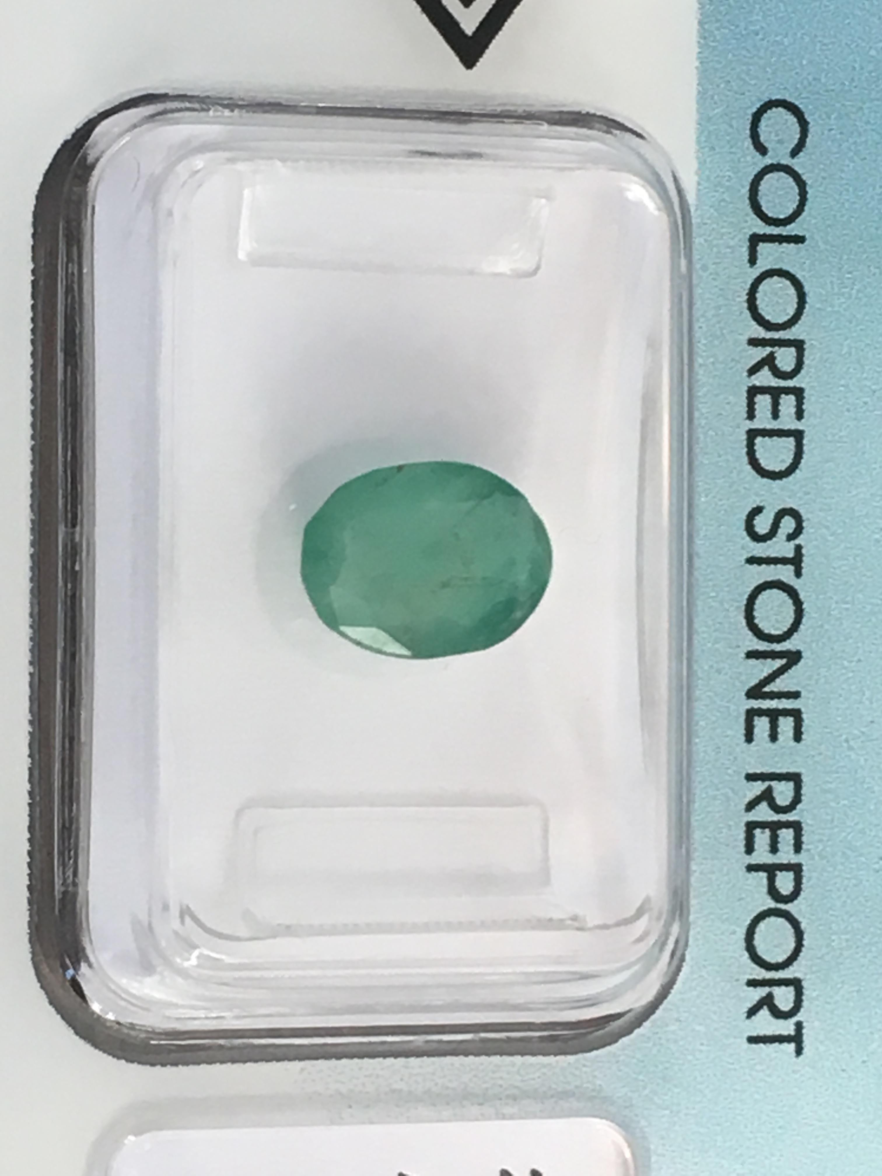 1.24ct Natural Emerald with IGI Certificate - Image 2 of 3