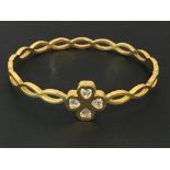 Lovely Gold Plated four leaf clover Bracelet