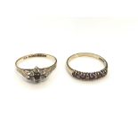 Two 9ct gold dress rings