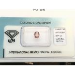 0.94ct Natural Zircon with IGI Certificate