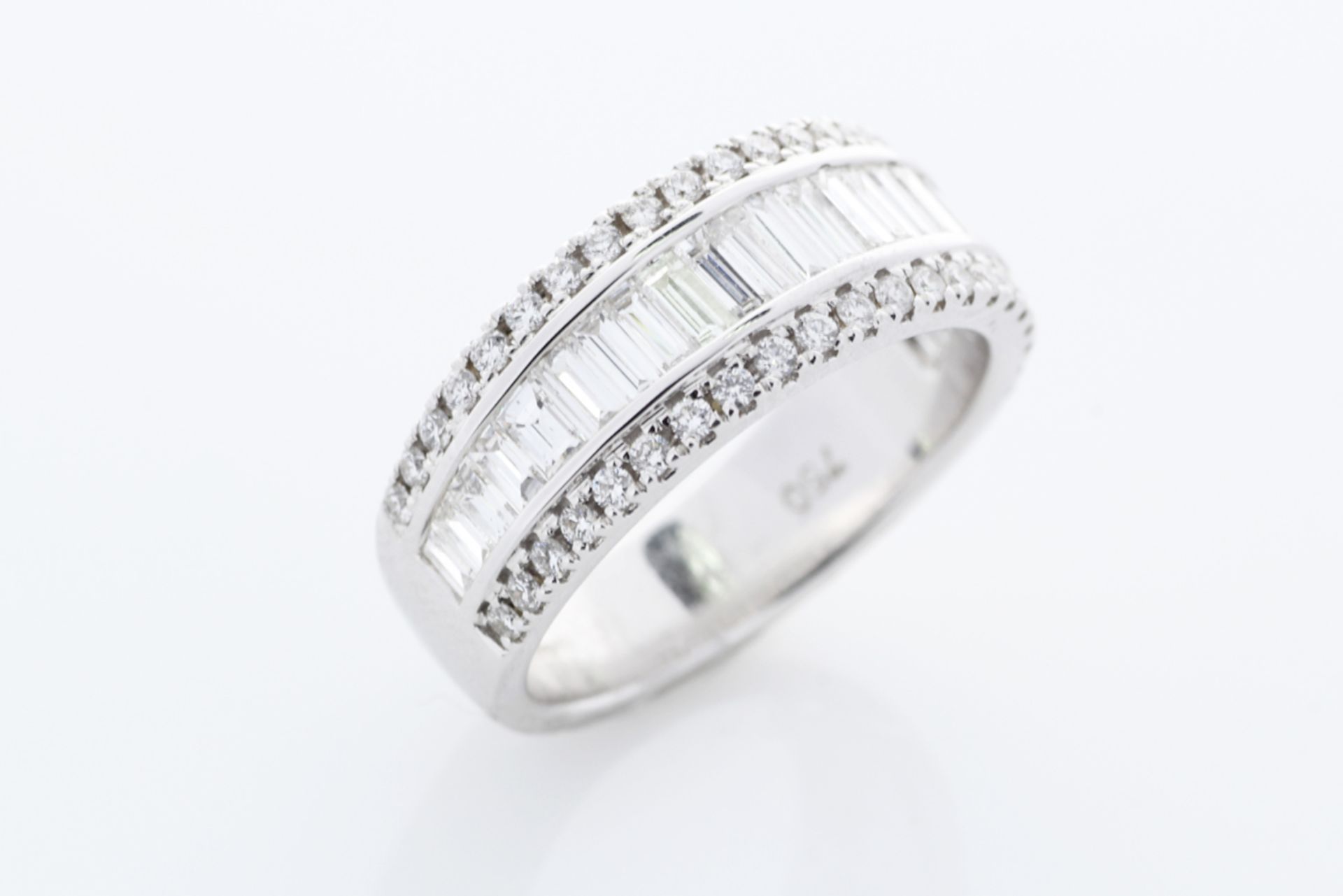 18ct White Gold Channel Set Semi Eternity Diamond Ring 1.49 - Image 5 of 6
