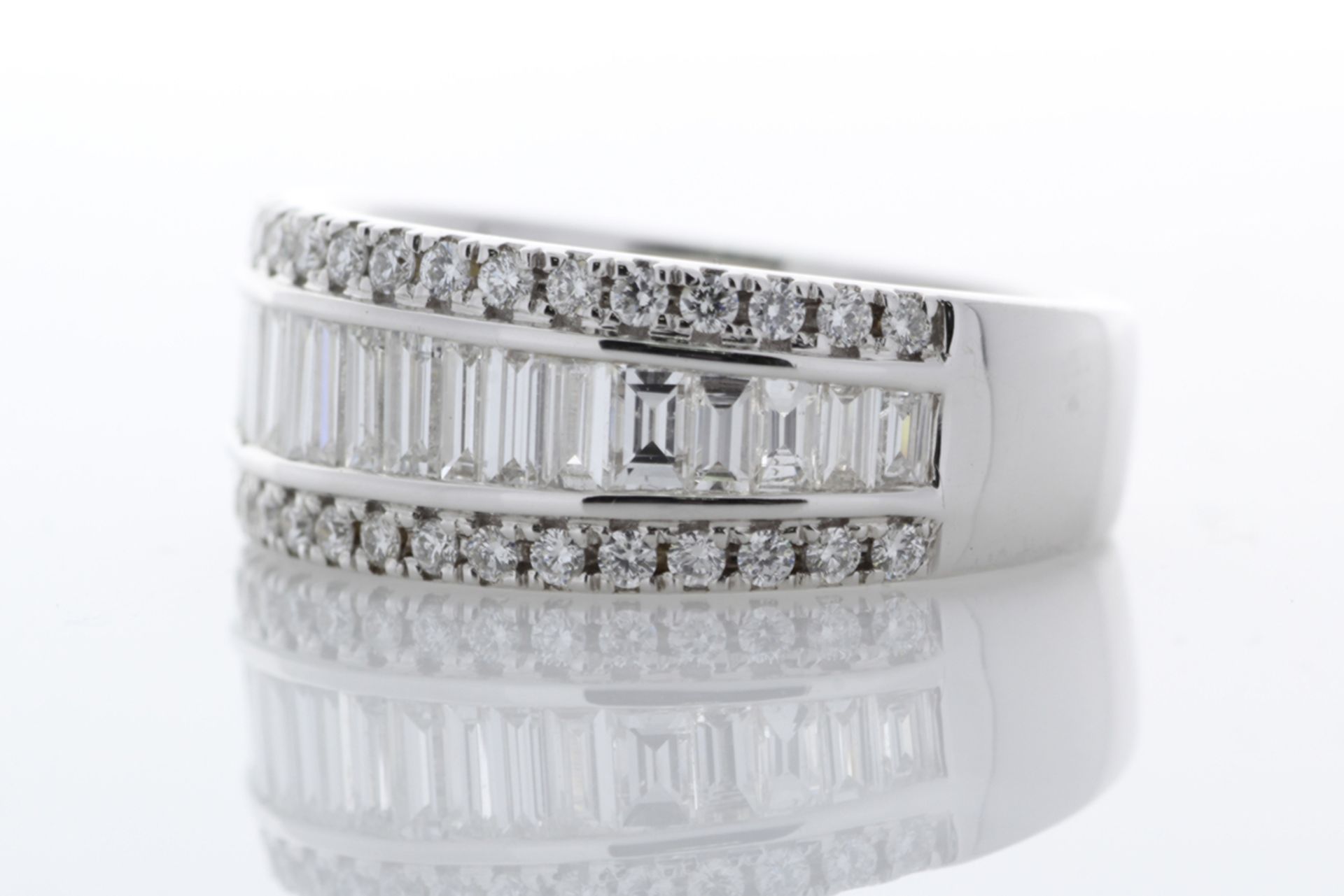 18ct White Gold Channel Set Semi Eternity Diamond Ring 1.49 - Image 2 of 6