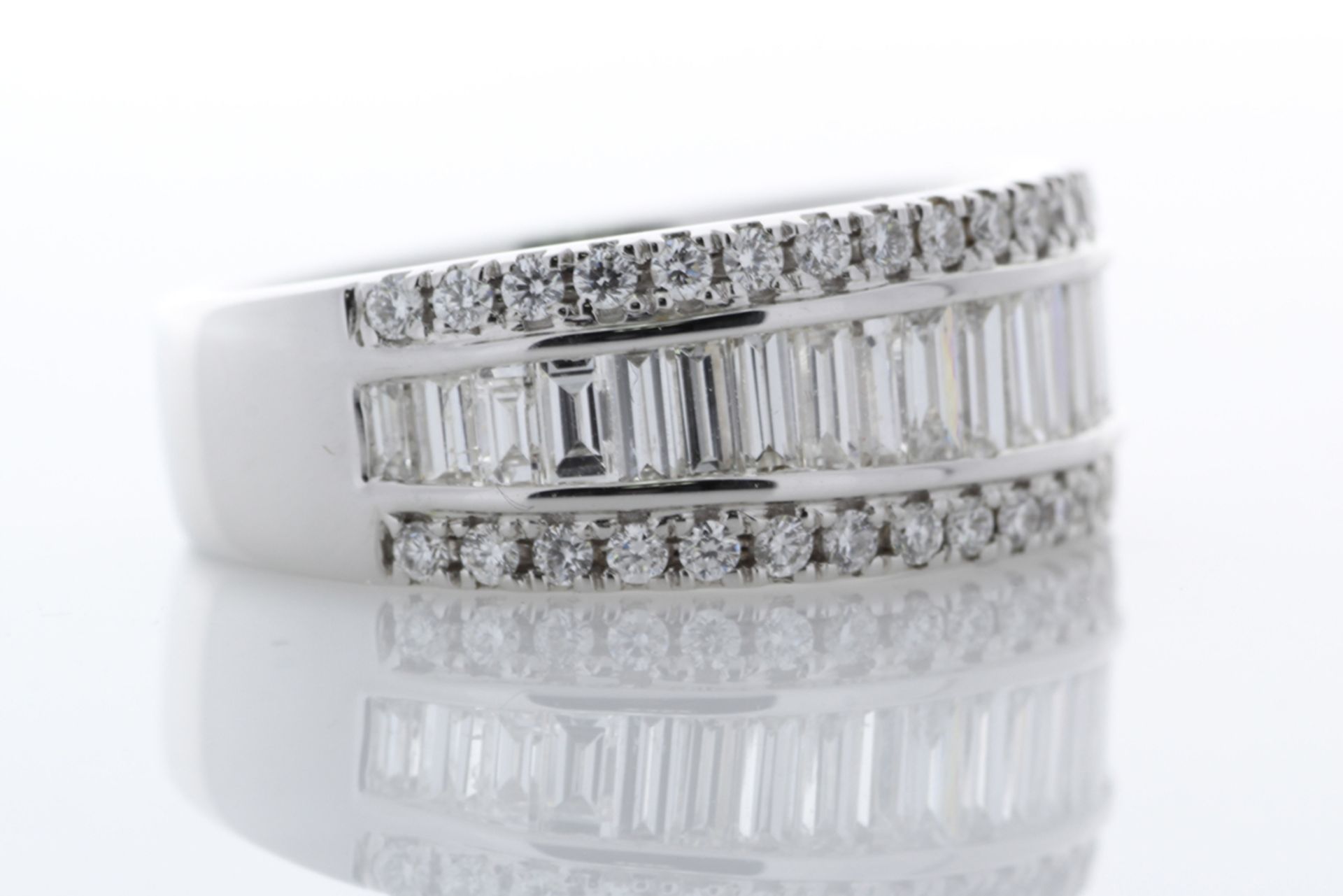 18ct White Gold Channel Set Semi Eternity Diamond Ring 1.49 - Image 3 of 6