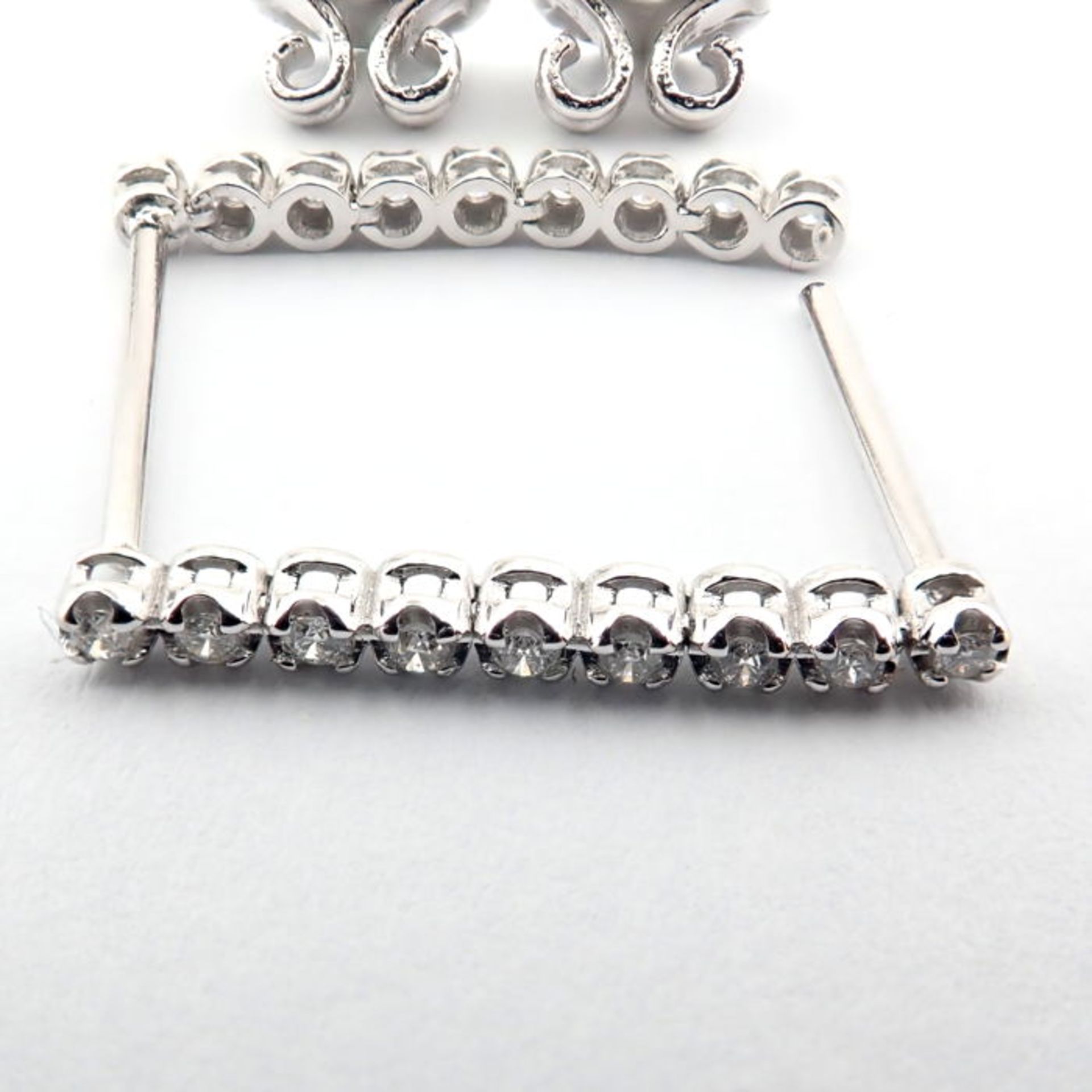 14K 0,20 ct Diamond Tennis Earring - Image 3 of 5