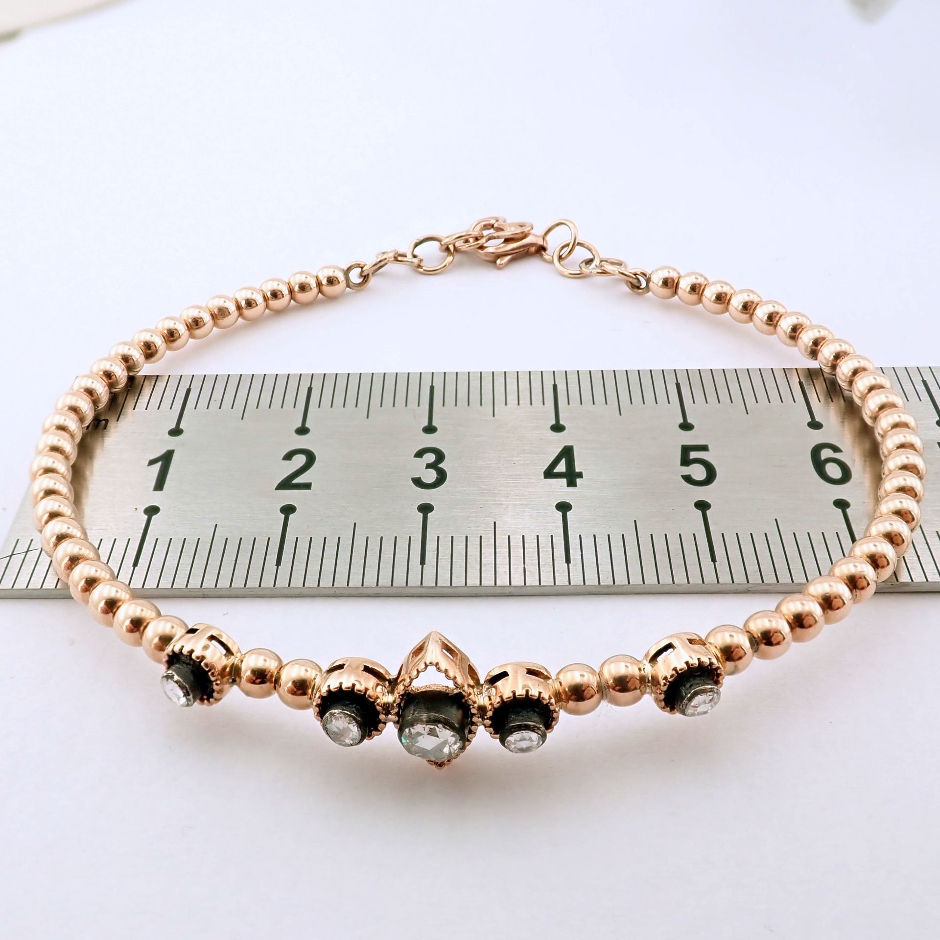 Antique Design Jewellery - 8K Rose / Pink Gold Bracelet (Ref:BE00347) - Image 4 of 11